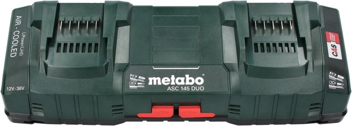 Actual product image Metabo Basic set 2x Li-Power battery pack 18 V 4.0 Ah CAS Li-Ion battery ( 2x 625027000 ) + ASC 145 DUO Dop (18 V)