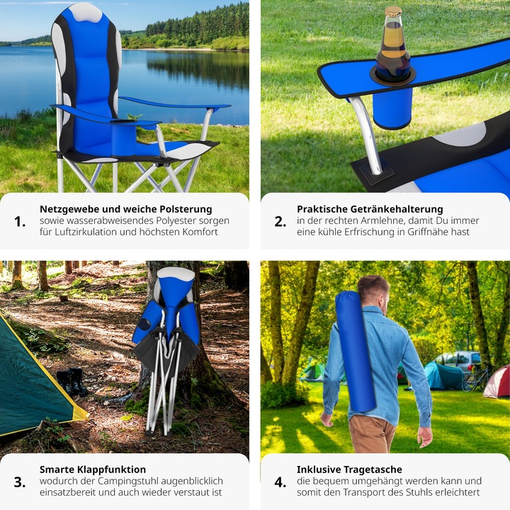 Actual product image tectake Camping chair