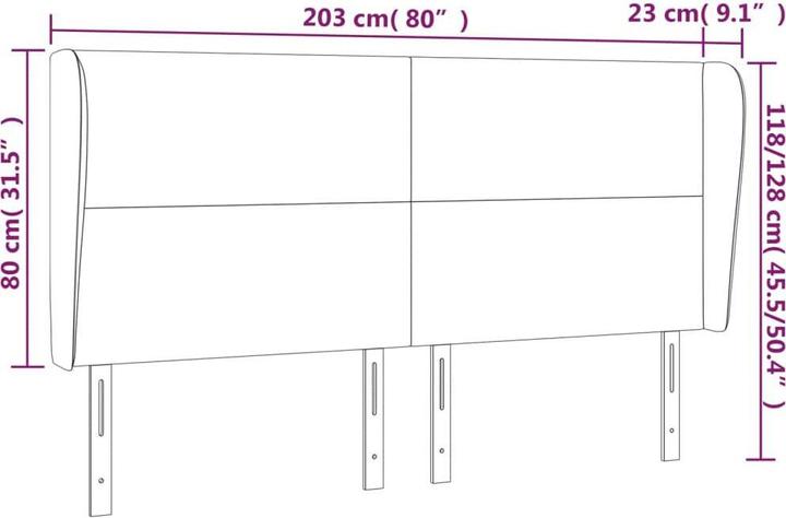 Produktbild vidaXL Franya (203 x 23 x 128 cm)