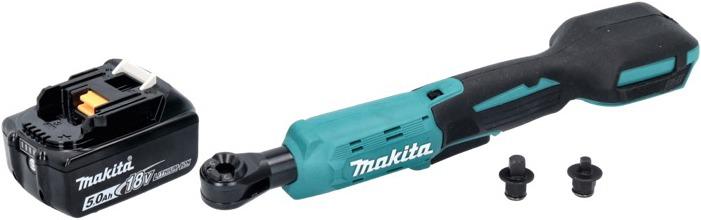 Produktbild Makita DWR 180 T1 Akku Ratschenschrauber 18 V 47,5 Nm 1/4" 3/8" + 1x Akku 5,0 Ah - ohne Ladegerät (1/4")