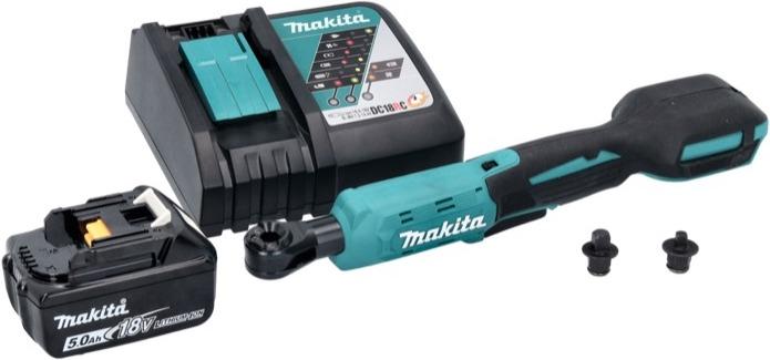 Produktbild Makita DWR 180 RT1 Akku Ratschenschrauber 18 V 47,5 Nm 1/4" 3/8" + 1x Akku 5,0 Ah + Ladegerät (1/4")
