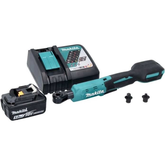 Thumbnail - Makita, Ratsche, DWR 180 RT1 Akku Ratschenschrauber 18 V 47,5 Nm 1/4" 3/8" + 1x Akku 5,0 Ah + Ladegerät (1/4")
