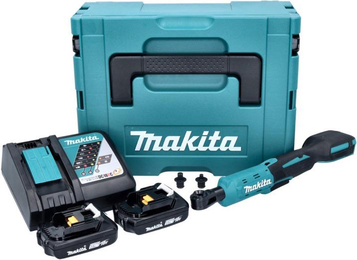 Produktbild Makita DWR 180 RAJ Akku Ratschenschrauber 18 V 47,5 Nm 1/4" 3/8" + 2x Akku 2,0 Ah + Ladegerät + Makp (1/4")