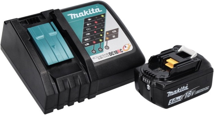 Actual product image Makita PWR 180 RT1J Battery ratchet screwdriver 18 V 47.5 Nm 1/4" 3/8" + 1x battery 5.0 Ah + charger + Mak (1/4")