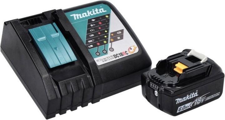 Actual product image Makita PWR 180 RG1J Battery ratchet screwdriver 18 V 47.5 Nm 1/4" 3/8" + 1x battery 6.0 Ah + charger + Mak (1/4")