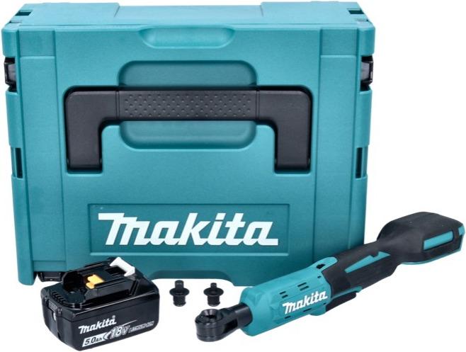 Produktbild Makita DWR 180 T1J Akku Ratschenschrauber 18 V 47,5 Nm 1/4" 3/8" + 1x Akku 5,0 Ah + Makpac - ohne La (3/8")