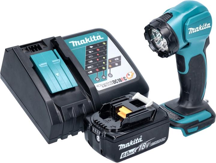 Actual product image Makita DEADML 815 RG1 LED battery hand lamp 14,4 - 18 V 160 lm + 1x battery 6,0 Ah + charger (160 lm)