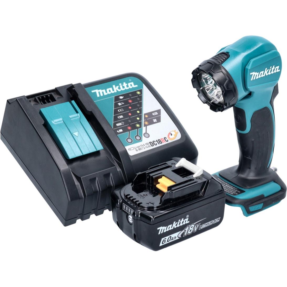 Thumbnail - Makita, Arbeitsleuchte, DEADML 815 RG1 LED Akku Handleuchte 14,4 - 18 V 160 lm + 1x Akku 6,0 Ah + Ladegerät (160 lm)