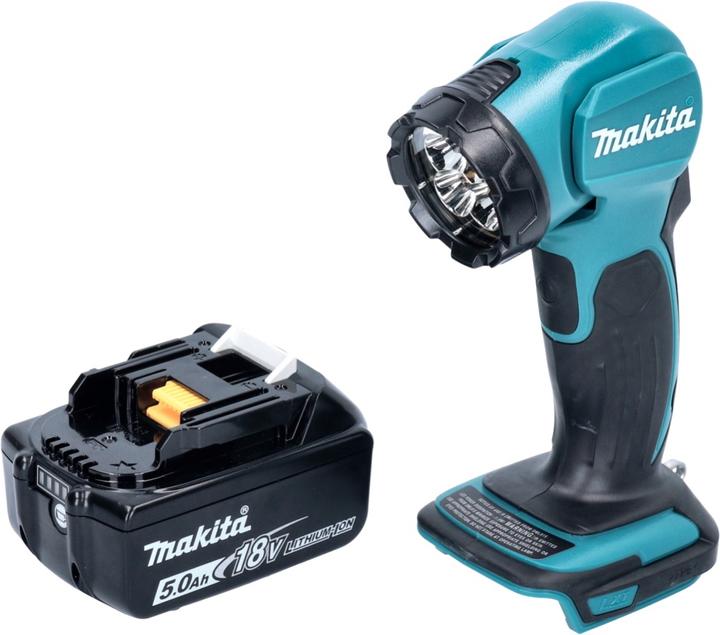 Actual product image Makita DEADML 815 T1 LED battery hand lamp 14,4 - 18 V 160 lm + 1x battery 5,0 Ah - without charger (160 lm)