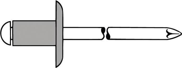 Gesipa Blindniet Nietschaft d x l 5 x 10 mm K14 Aluminium / Edelstahl 250 Stück