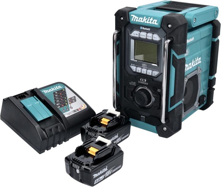 Productafbeelding Makita DMR 301 RT Accu bouwplaatsradio 12 V max. - 18 V DAB / DAB+ / Bluetooth + 2x batterij 5.0 Ah + La (AM, FM, DAB+, DAB, Bluetooth)