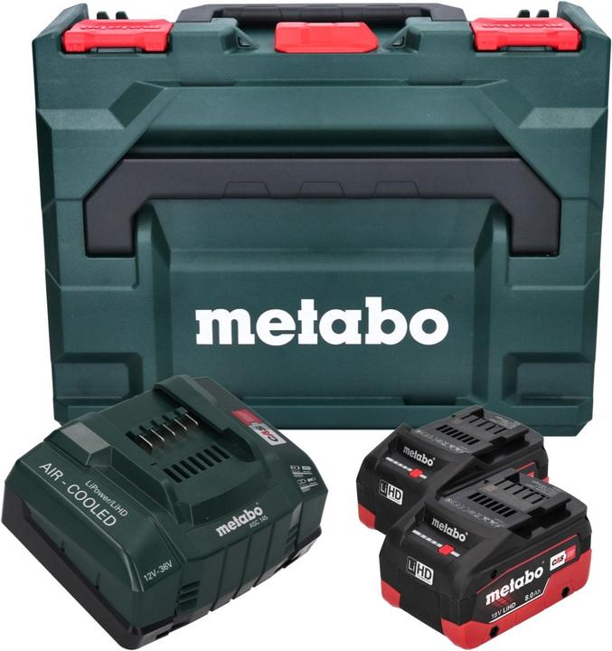 Produktbild Metabo Basis Set 2x Li-Power Akkupack 18 V 8,0 Ah CAS Li-Ion Akku ( 685131590 ) + Ladegerät ASC 145 (18 V)