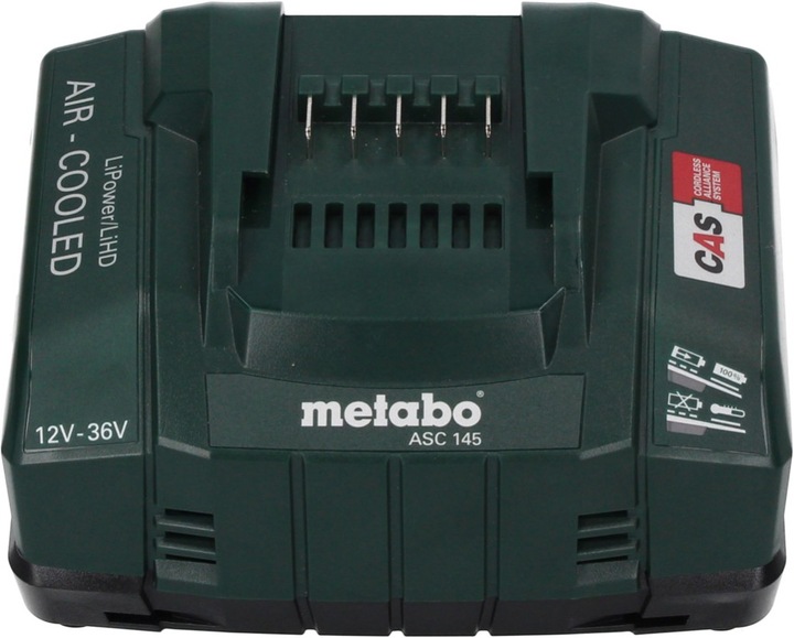 Actual product image Metabo Basic set 2x Li-Power battery pack 18 V 8.0 Ah CAS Li-Ion battery ( 685131590 ) + charger ASC 145 (18 V)