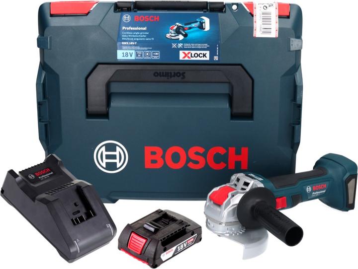 Actual product image Bosch Professional Bosch GWX 18V-7 Professional Battery Angle Grinder 18 V 125 mm Brushless X-LOCK + 1x Battery 2.0 Ah (125 mm)