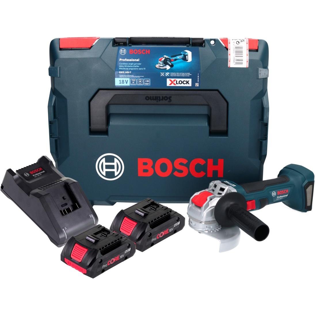 Thumbnail - Bosch Professional, Winkelschleifer, Bosch GWX 18V-7 Professional Akku Winkelschleifer 18 V 125 mm Brushless X-LOCK + 2x...