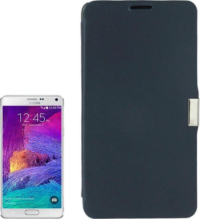 Produktbild König Design Handyhülle Tasche für Samsung Galaxy Note 4 SM N910 Dunkelblau gebürstet (Samsung Galaxy Note 4)