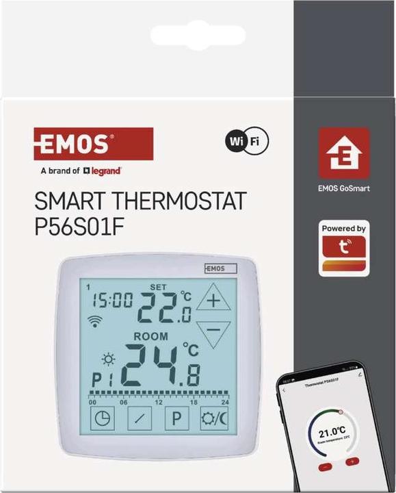 Produktbild Emos GoSmart Fussbodenheizung-Thermostat P56S01F mit WiFi, programmierbar, verkabelt