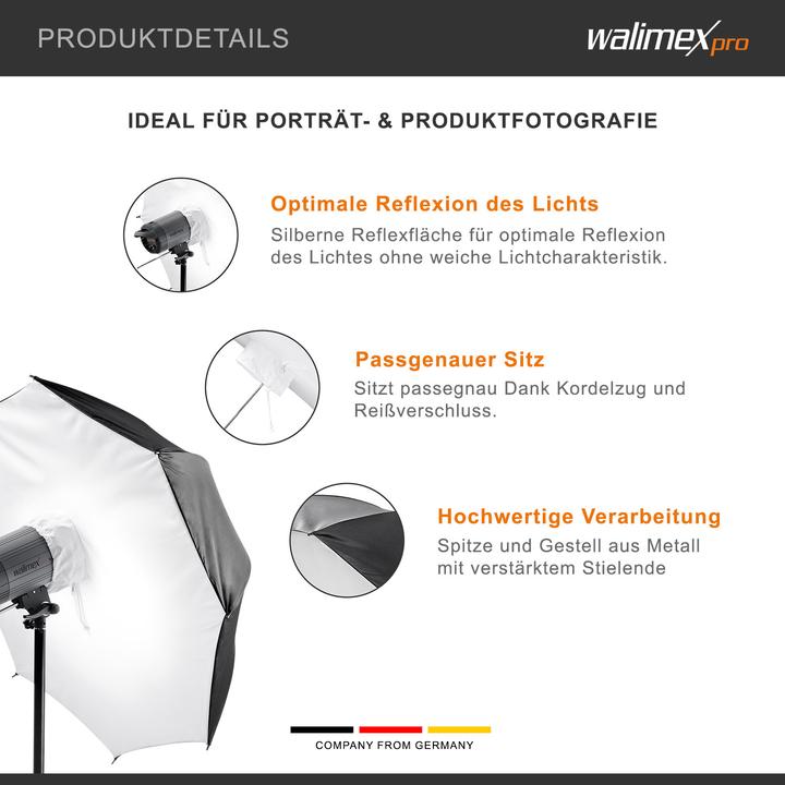 Actual product image Walimex pro pro umbrella softbox reflector, 91cm (Umbrella reflector, 91 cm)