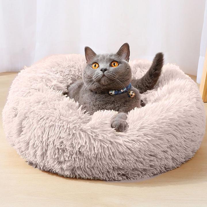 Image du produit Intirilife Lit pour animaux beige diamètre 100 cm (Chat, Chien)
