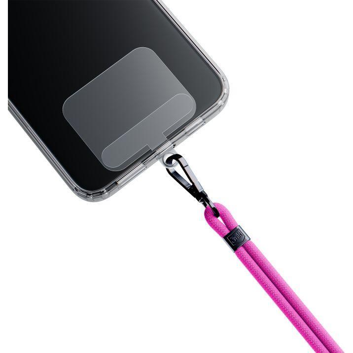 Thumbnail - 3MK EasyClip Pink (black) Smycz do telefonu, Handykette, Schwarz, Pink