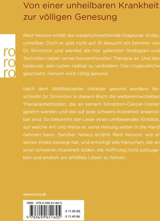Produktbild Auf dem Wege der Besserung (Deutsch, O. Carl Simonton, 2001)