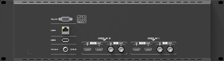 Produktbild Lilliput Dualer 7-Zoll-Rackmount-Monitor mit 3 HE und 3G-SDI/HDMI 2.0 (7", Full HD)