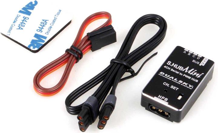 Actual product image Dualsky s.hub mini 4-channel serial to pwm hub