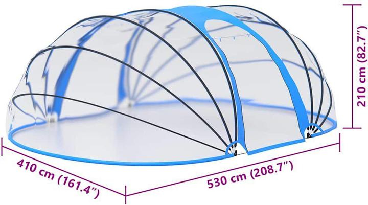 Produktbild vidaXL Poolüberdachung