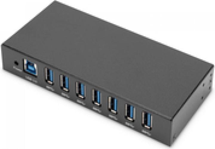 Produktbild Digitus USB 3.0 HUB, 7 Port, Industrial, Metal inkl. PSU 15-kV-ESD, Tisch-, Wand-, DIN-Schienenmontage (USB-C, 7 Ports)