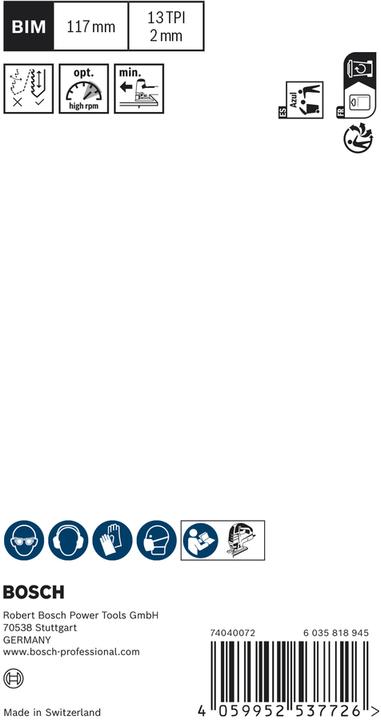 Produktbild Bosch Professional Zubehör EXPERT ‘Hardwood 2-side clean’ T 308 BFP Stichsägeblatt, 5 Stück