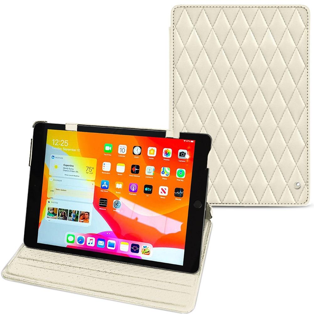 Noreve Lederschutzhülle horizontal (iPad 10.2 2019), Tablet Hülle, Weiss