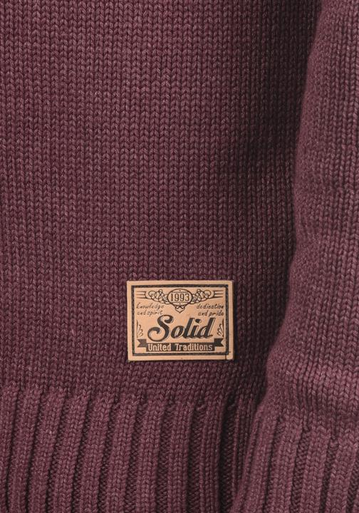 Actual product image Solid Poul Men's Cardigan Chunky Knit Jacket With Funnel Neck (3XL)