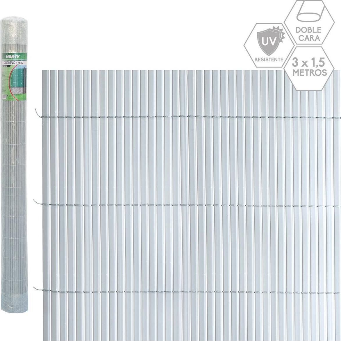 BigBuy, Sichtschutz, Sichtschutz Grau PVC 3 x 1,5 cm (3 cm)