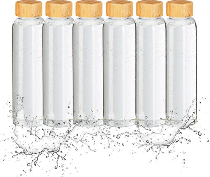 Relaxdays 6x Trinkflasche (0.50 l)