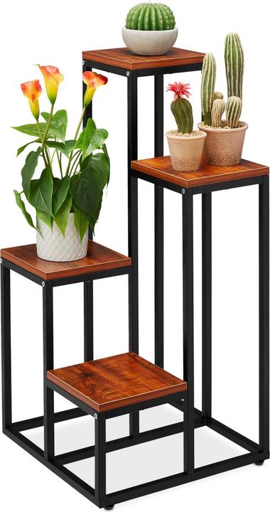 Relaxdays Support pour plantes avec 4 étagères