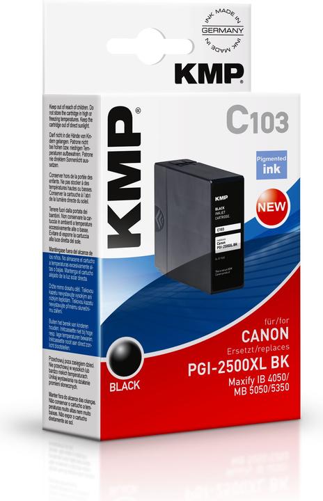 Produktbild KMP C103 Tintenpatrone kompatibel mit Canon PGI-2500 XL (BK)