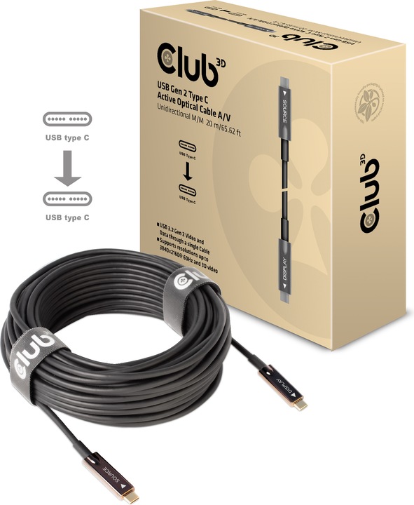 Produktbild Club 3D C – C (20 m, USB 3.2)