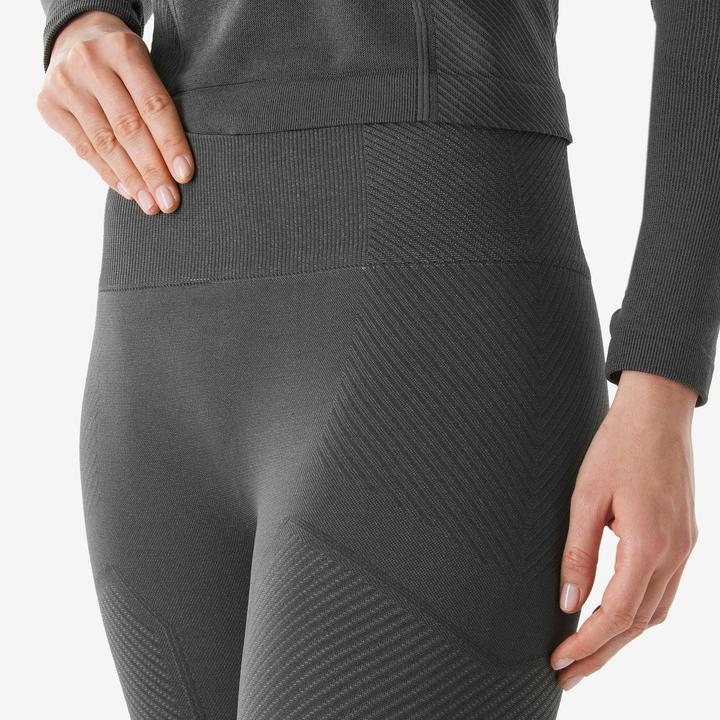 Produktbild Wedze Skiunterwäsche Funktionshose Damen warm dehnbar 3/4 Länge - BL 900 Tech grau (M)