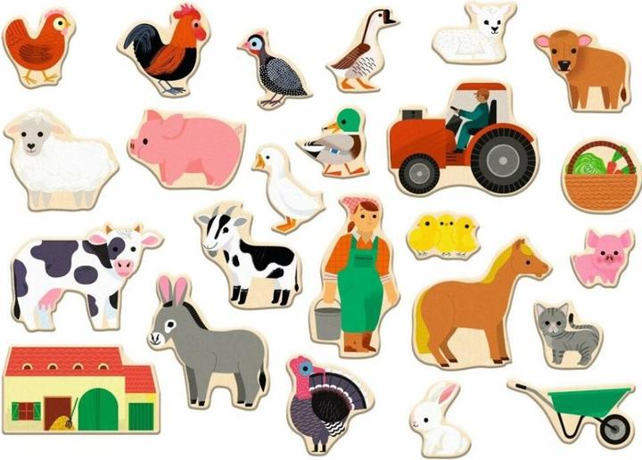 Actual product image Djeco Magnets Farmix (24 x)