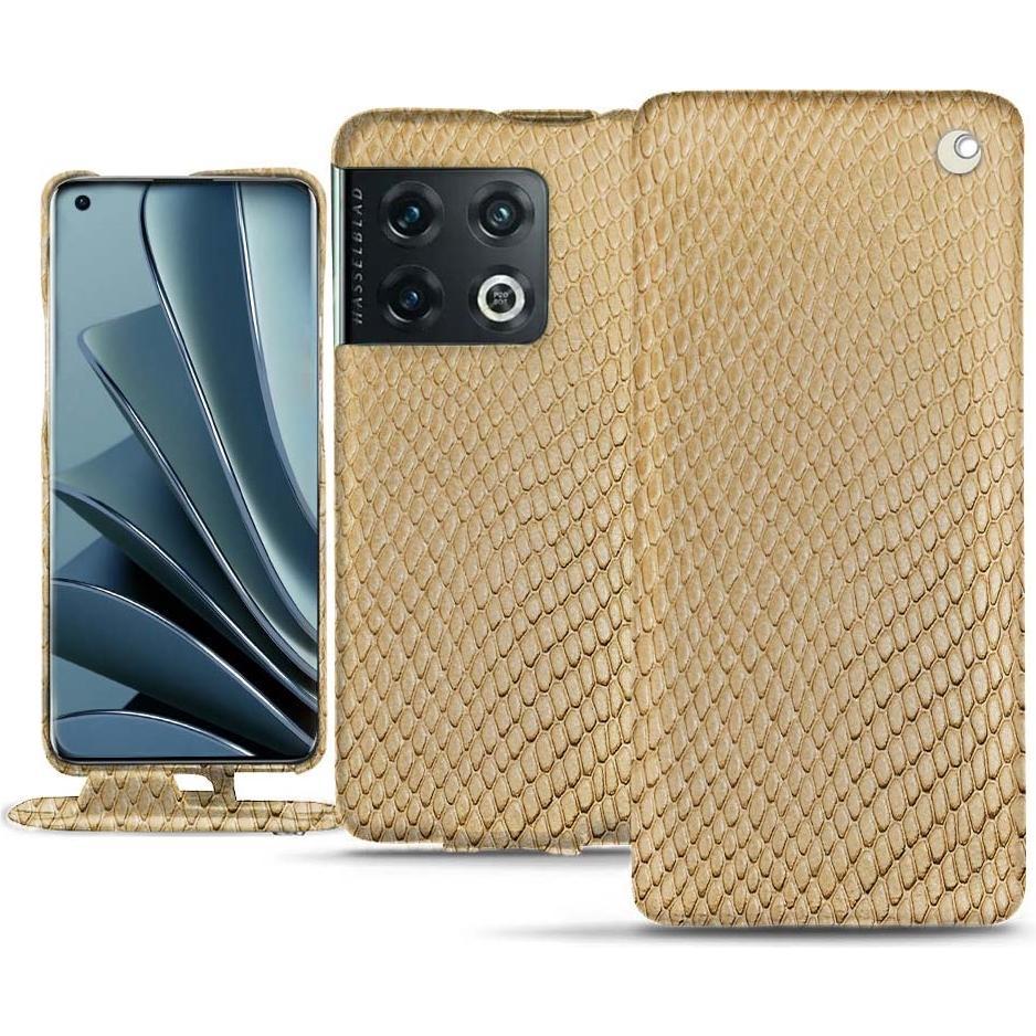 Noreve Lederschutzhülle vertikal (OnePlus 10 Pro), Smartphone Hülle, Beige
