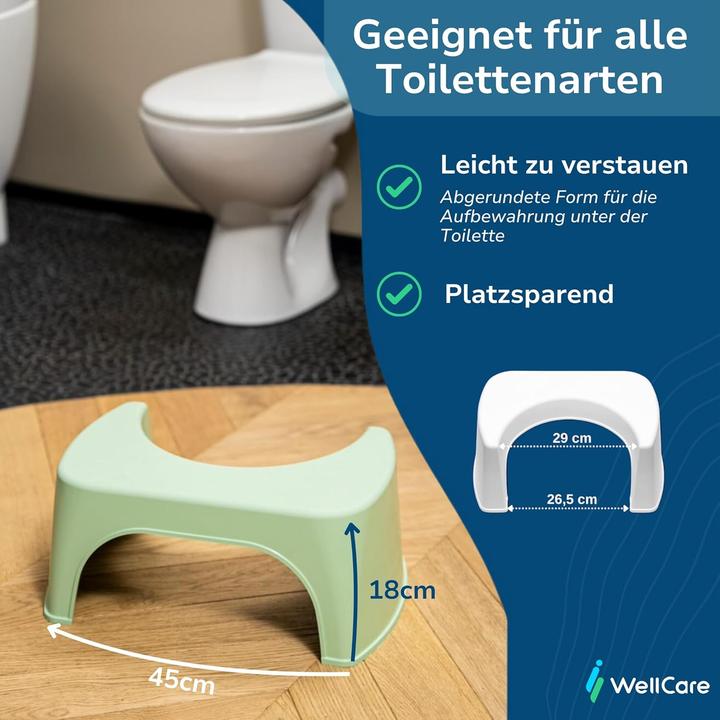 Image du produit Well Care Tabouret de toilette Vert