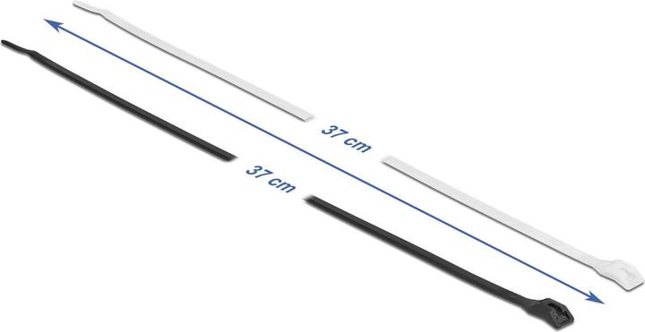 Produktbild Delock Kabelbinder mit flachem Kopf L 370 x B 3,6 mm 100 Stück (Kunststoffkabelbinder, 370 mm, 100 Stk.)