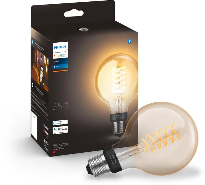 Actual product image Philips Hue Philips Globe G93 Filament (E27, 7 W, 550 lm, 1 x, G)