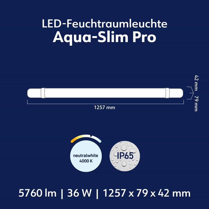 Produktbild Müller Licht MÜLLER-LICHT LED-Feuchtraumleuchte Aqua-Slim Pro, 36W, 5760lm, 4000K, IP65 (5760 lm)