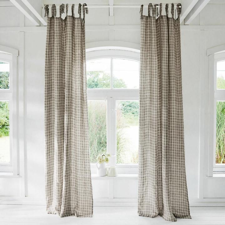 Produktbild Loberon Gardine Cracanica weiss/ leinen (250 x 135 cm)