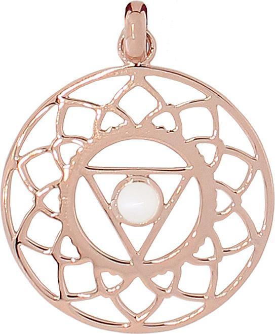 Viva Diva Anhänger Hals-Chakra rosèvergoldet (925 Sterling Silber)
