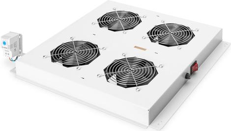 Actual product image Assmann Digitus Dachlüftereinheit für freistehende Industrieschränke, Dachventilator, Grau, 4 Lüfter, 552 m³