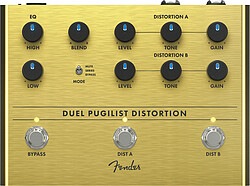 Actual product image Fender Duel Pugilist Distortion effectpedaal met drie modi en clean blend