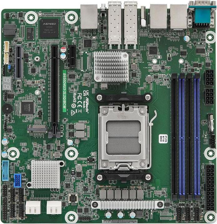 AsRock Mainboard B650D4U3-2L2Q/BCM micro-ATX Sockel AM5 Single (AM5, AMD B650E, mATX)