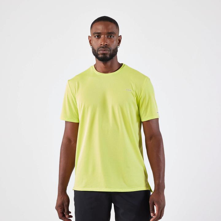Kiprun Maillot de course à manches courtes homme respirant - Run 500 Dry jaune